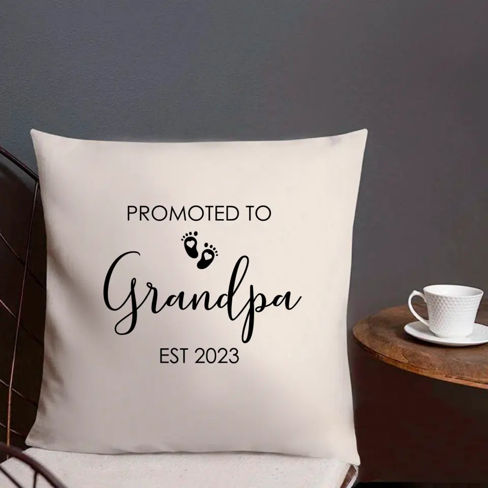 Pillow Case - Promoted To Grandpa