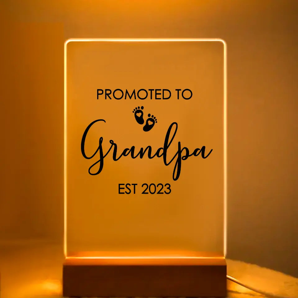 Acrylic glass - Promoted To Grandpa