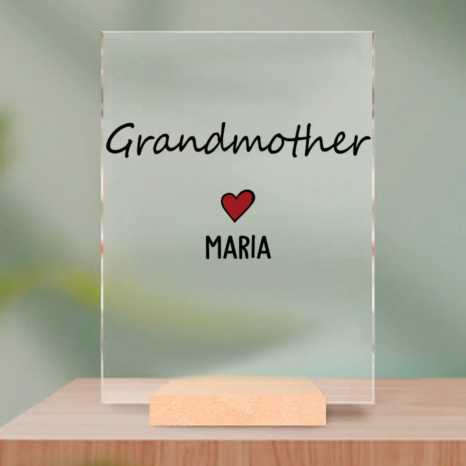 Acrylic glass - Present For Grandma