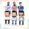 Gifts for Buddies Full Body Customizable 3 People Custom Brick Figures Small Particle Block