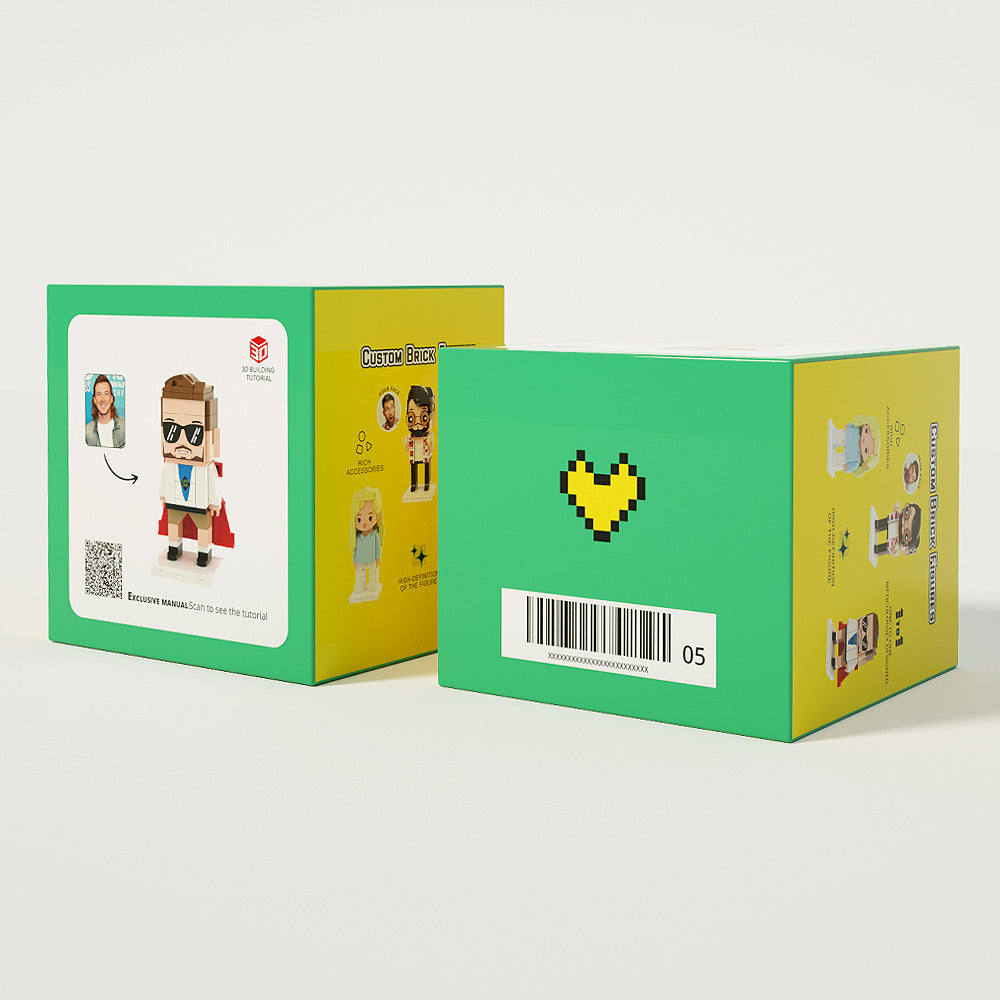 Gifts for Colleagues Full Body Customizable 3 People Custom Brick Figures Small Particle Block
