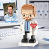Personalized Head Custom Text Brick Figures with Heart Doctor's Day Gift Career Gift