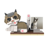 Fully Body Customizable 1 Cat Brick Figures with Photo(Fixed posture as shown in the picture)