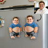 Custom 1 Stickers Face Squishy Belly Anti-collision Fridge Magnet – Soft Squeeze Belly Cute Funny Father's Day