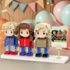 Full Body Customizable 3 People Photo Frame Cute Kids Creative Toy Gift Custom Brick Figures