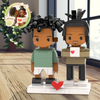 Customized Gifts For Dad and Son Building Block Fully Body 2 People Custom Brick Figures Cute Face Brick Figures
