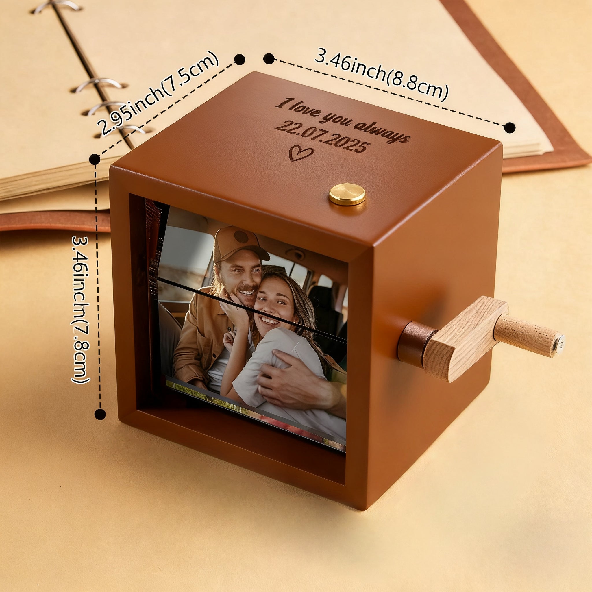 Custom Photo Flipbook Frame Animation Machine Handmade Gift for Couples Anniversary