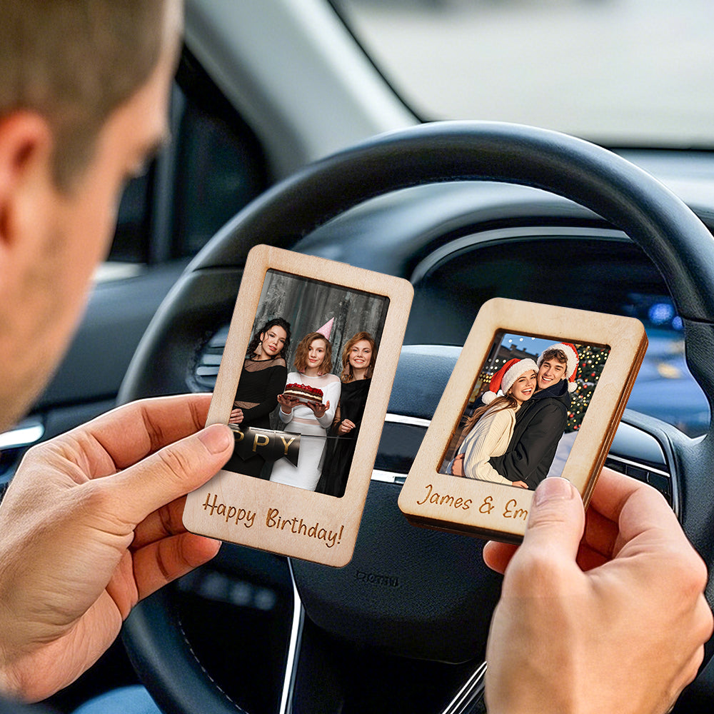 Personalized Photo Frame Car Sun Visor Clip Car Accessories Decoration Gift for Him