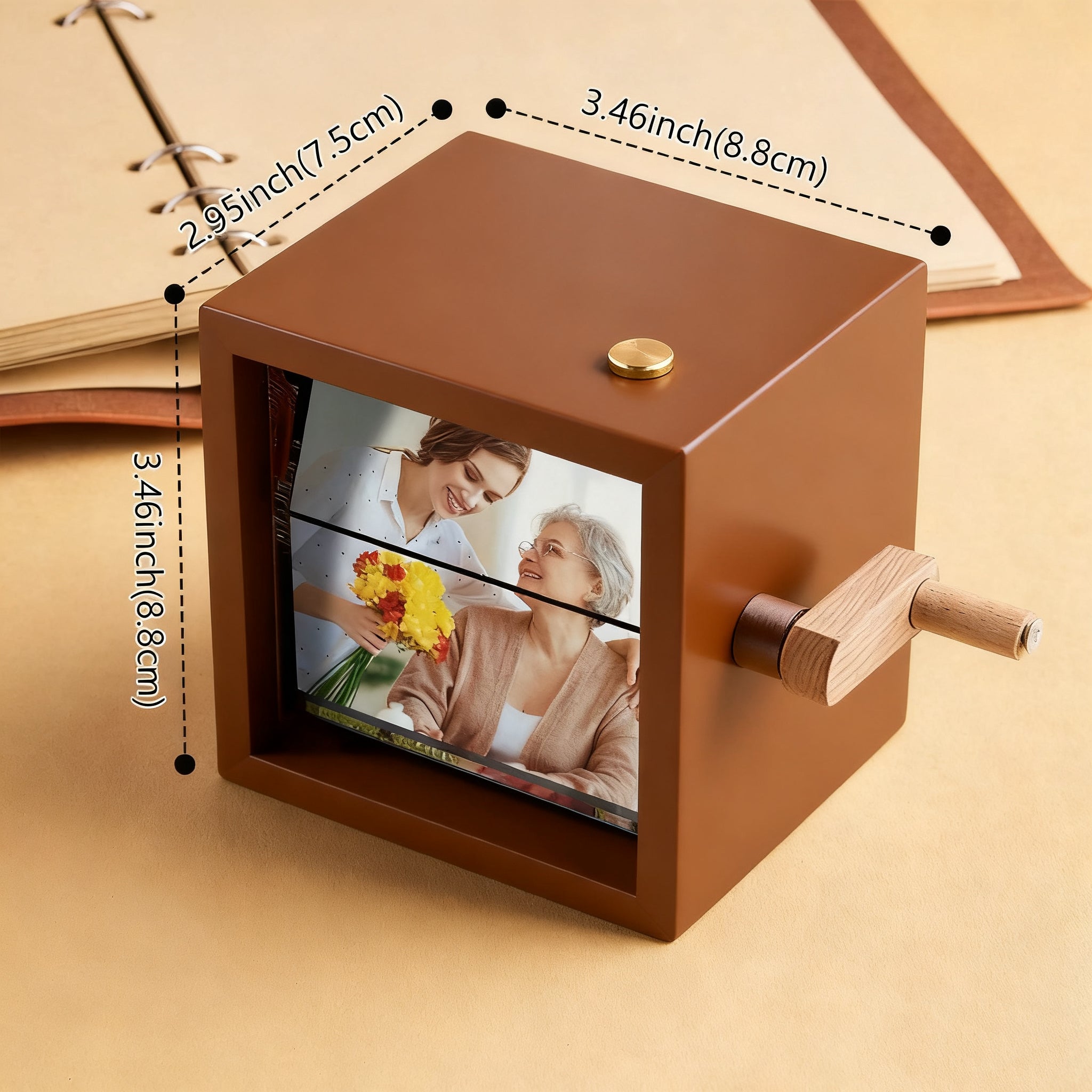 Custom Handmade Photo Flipbook Frame Music Animation Gift for Couples Home Decor