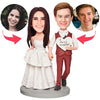 Wedding Gift Just Married Custom Bobblehead with Engraved Text