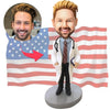 Doctor With Stethoscope Custom Bobblehead With Engraved Text