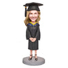 Happy Graduation Girl Custom Bobbleheads With Engraved Text