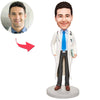Male Anesthesiologist Custom Bobblehead Engraving with Text