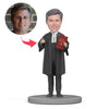 Lawyer Black Robe Fairness and Justice Custom Bobblehead Engraved with Text