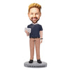 Custom Male Teacher Bobbleheads With Engraved Text