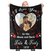 Custom Blanket Valentine's Blanket Till The End Of Time Wife Husband Fleece Blanket