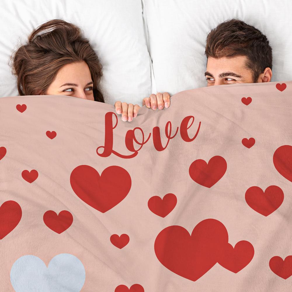 Custom Photo Couple Blanket Personalized Photo Blanket Memorial Blanket Valentines Day Gift