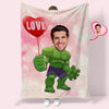 Love Balloon Custom Face Blanket Personalized Photo and Text Blanket Best Valentine's Day Gifts