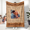 Custom Photo Blanket 12 Reasons Why I Love You Personalized Text Blanket