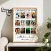 Custom Photo & Text Wooden Anniversary Frame – Personalized Anniversary Keepsake Gift