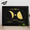 Custom Moon Phase Custom Couple Art Frame 2 Moon Phases Design - For Valentine's Day Gifts