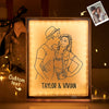 Custom Portrait Night Light Photo Night Light Mirror Light Anniversary Gifts for Her