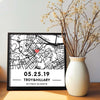 Custom Hand-Drawn Street Map Sign Plaque Personalized Unique Framed Gift Anniversary Love Gift