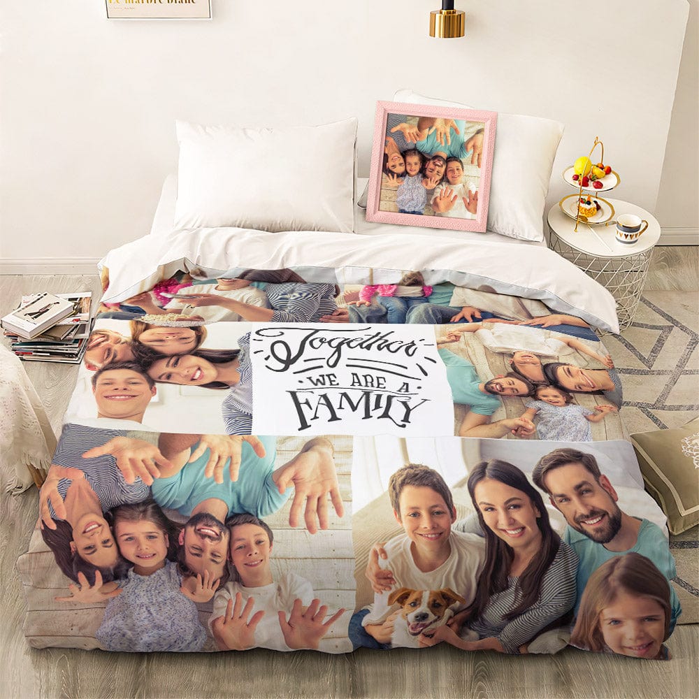 Custom Photo Collage Bedding Personalized Bedding Duvet Cover Double Bed Sheet Gifts