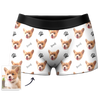 Custom Dog Face Boxers Personalized Men's Underwear with Preview