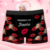 Custom Face Boxer Shorts Personalised Photo Boxer Shorts Valentine's Day Gifts for Him - Property of Your Lover