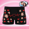 Personalized Two Face Boxer Briefs Men's Heart Underwear
