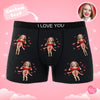 Custom Photo Boxer Red Bow Gift Underwear Men's Underwear Gift For Boyfriend AR View Valentine's Day Gift