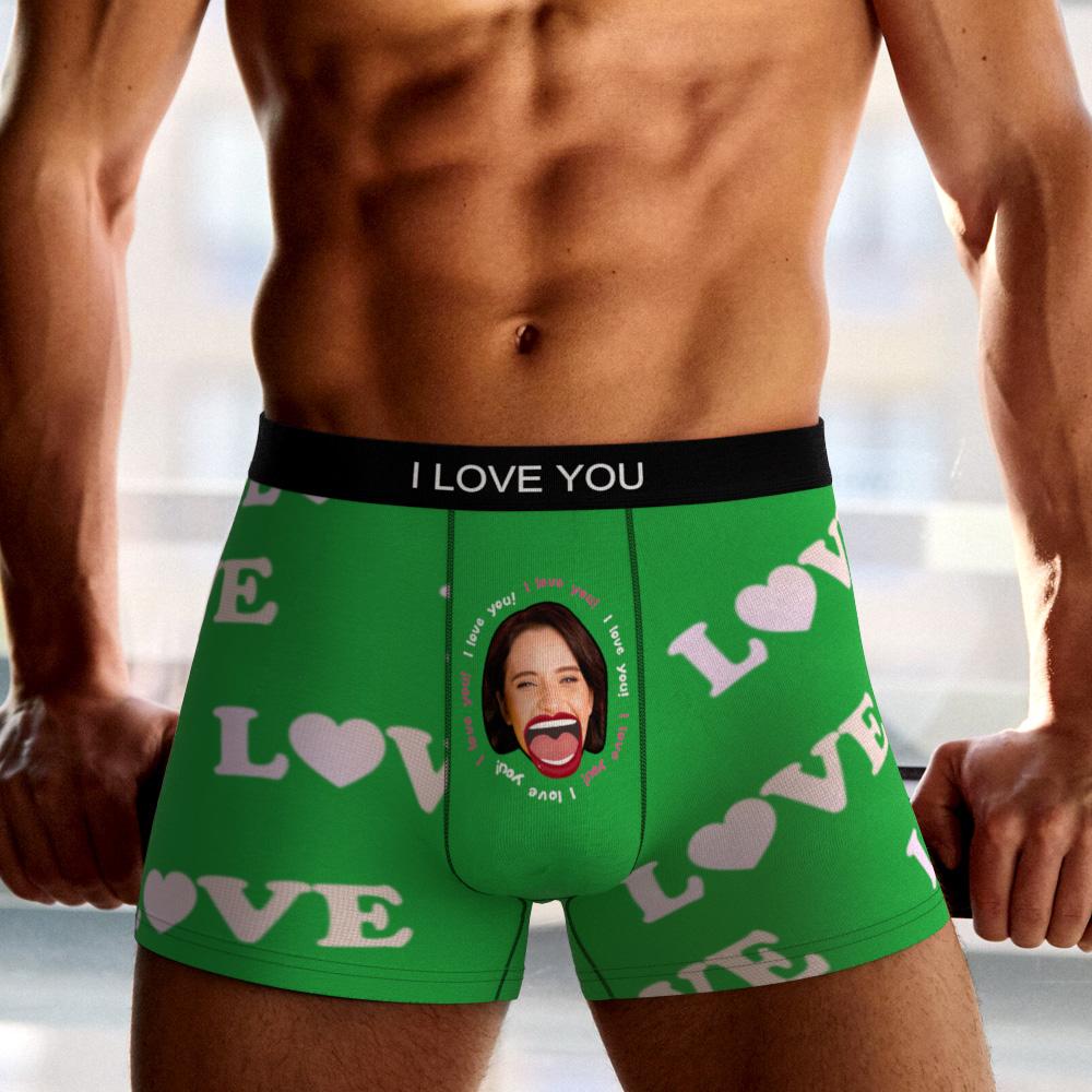 Custom Photo Boxer Kiss Underwear Men's Underwear Gift For Boyfriend AR View