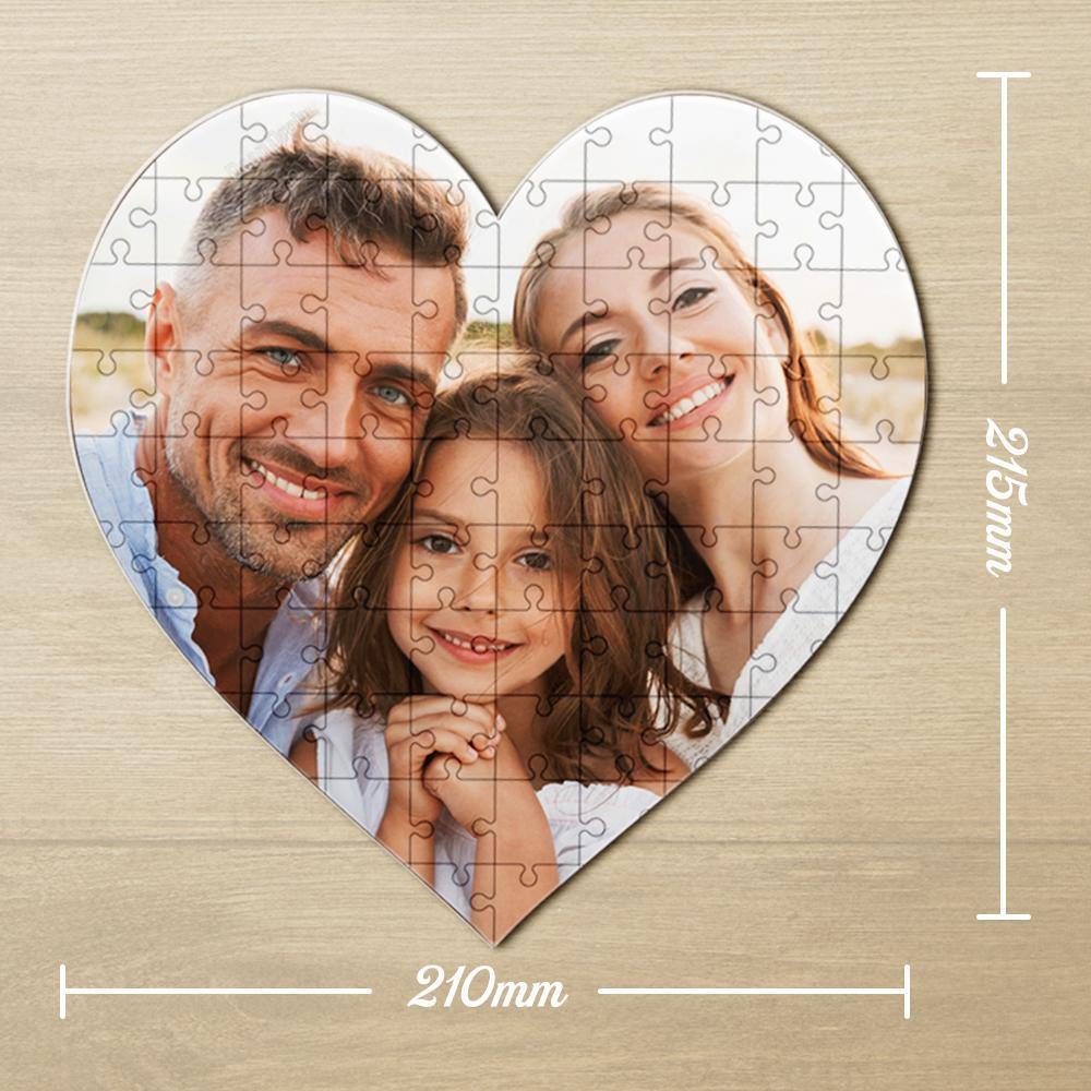 Custom Heart-shaped Puzzle with Your Design
