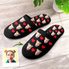 Custom Face Women's and Men's Slippers Personalized Heart Casual House Shoes Indoor Outdoor Bedroom Cotton Slippers