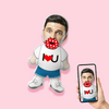 Custom Face Pillow Female I LOVE U Pillow Personalized Face MinIMe Pillow