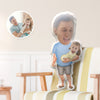 Father's Day Minime Throw Pillow Daddy with Baby Style Custom Face Pillow copy 1