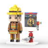 Body Customized 1 Person Brick Figures with Photo Firemen Theme Gift Birthday Gift Valentines Gift Father's