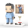 Full Body Customized 1 Person Brick Figures with Photo Doctor Theme Gift Birthday Gift Valentines Gift Father's