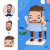 Father's Day Gifts Custom Head Brick Figures Busy Dad Brick Figures Small Particle Block Toy