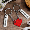 Personalized Music Code Matching Couples Love Heart Bricks Keychain for Couples