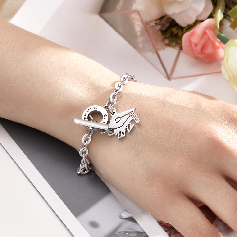 Custom Engraved Bracelet Graduation Season Commemorative Gifts