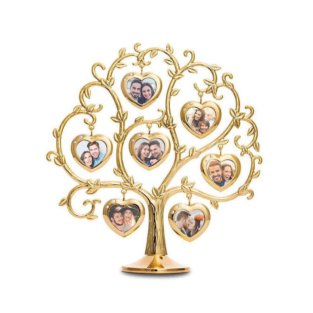 Custom Photo Family Tree With 7 Hanging Picture Frames Metal Table Top Decoration