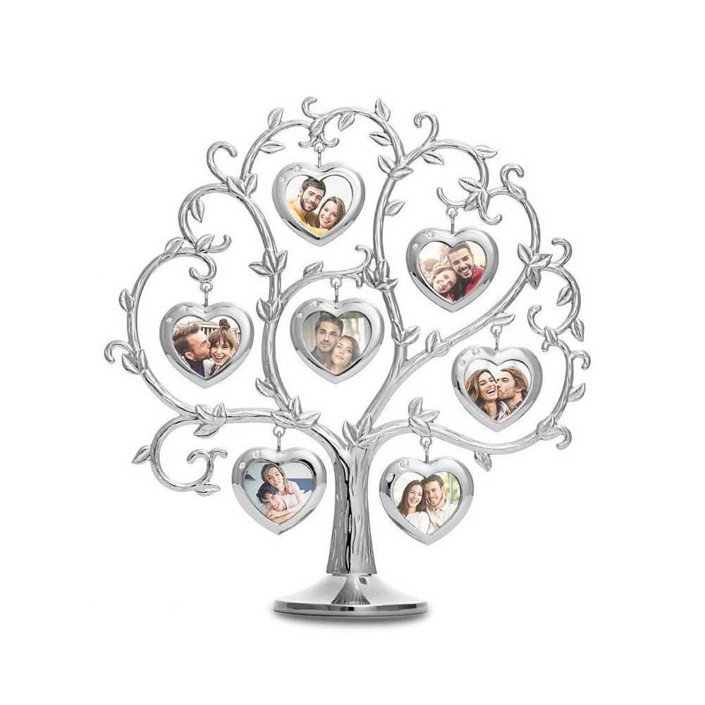 Custom Photo Family Tree With 7 Hanging Picture Frames Metal Table Top Decoration