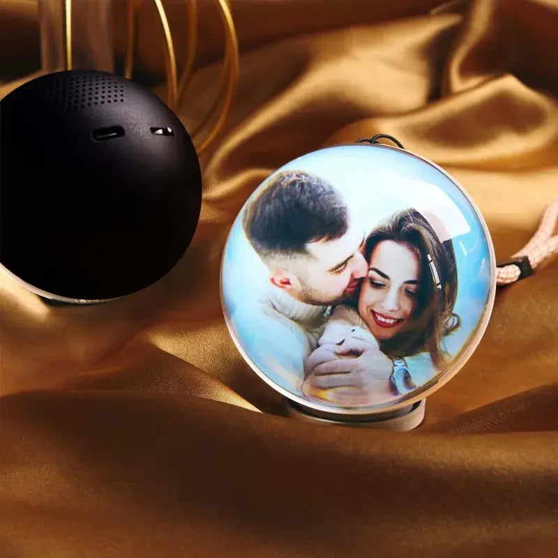 Custom WiFi Glass Globe Photo Transfer Unique Gift for Couples Christmas Birthday
