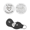 Pocket Hug Token with PU Leather Keychain Gifts for Friend Son Daughter Brother Sister