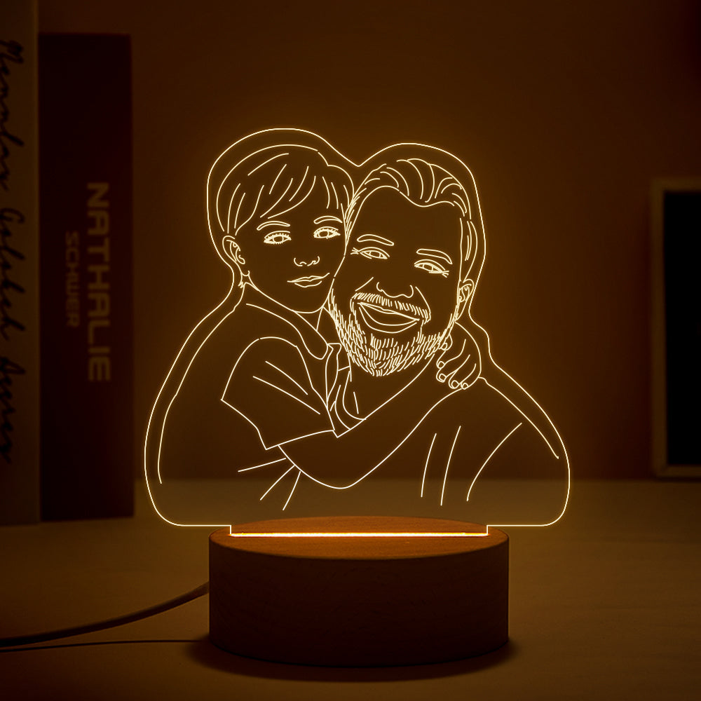 Anniversary Gifts Custom 3D Photo Lamp Personalized Night Light