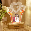 Custom Photo Engraved 3-Heart Night Lights Desk Decoration