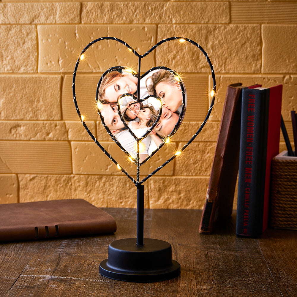 Custom Photo Lamp Love LED Night Light Personalized Heart-shaped Lamp Gift for Lover