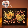 Custom Heart Photo Lamp Personalized Wooden Night Light Gift for Couple